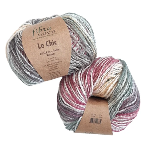 Włóczka Fibra Natura Le Chic 15-206, bawełna, bambus, len, merino