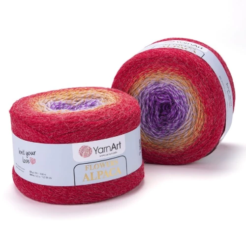 Włóczka Yarn Art Flowers Alpaca 419, alpaka, alpaca, akryl, z alpaką, z akrylem, na szale, na chusty, cieniowana, przejścia, ombre
