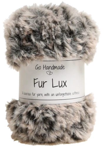 Włóczka Go handmade Fur Lux 17665 beżowo-szary