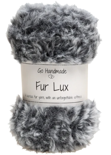 Włóczka Go handmade Fur Lux 17667 szary melanż