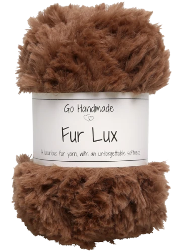 Włóczka Go handmade Fur Lux 17690 nugat, futerko, pluszowa, zabawki, maskotki, amigurumi
