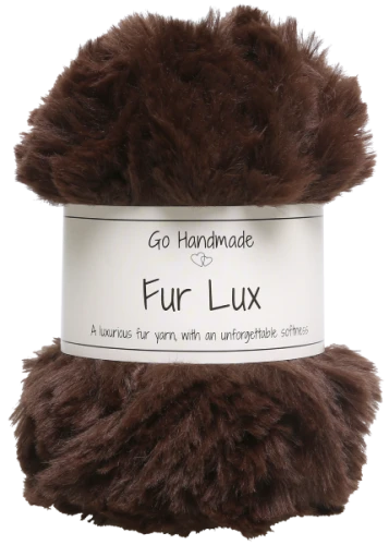 Włóczka Go handmade Fur Lux 17691 czekolada, futerko, pluszowa, zabawki, maskotki, amigurumi