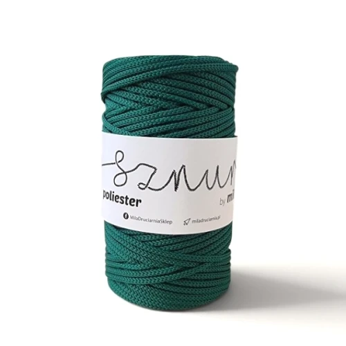 Sznurek poliestrowy by Mila 3 mm, 100m, 12 głęboka zieleń