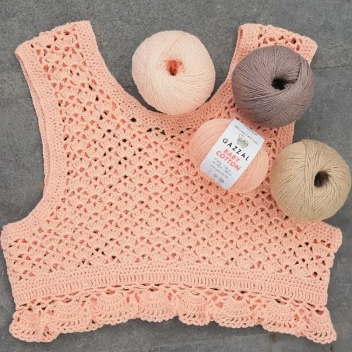 Włóczka Gazzal Baby Cotton 3412 łosoś, bawełna, z bawełną