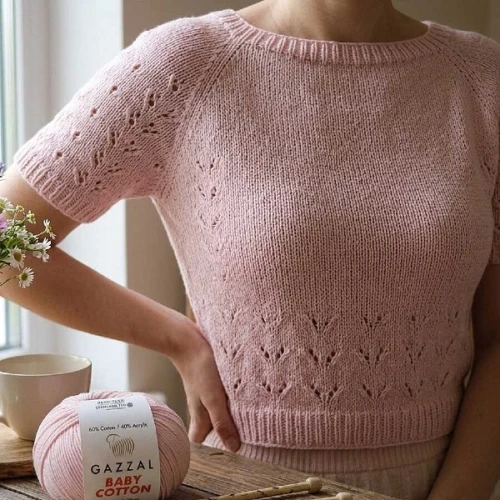 Włóczka Gazzal Baby Cotton, bawełna z akrylem