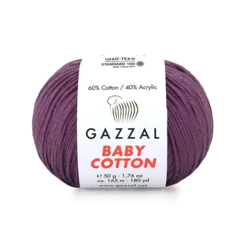 Włóczka Gazzal Baby Cotton 3441 śliwka