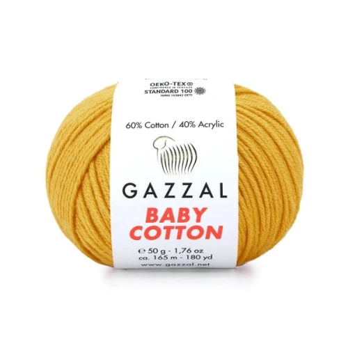 Włóczka Gazzal Baby Cotton 3447 miodowy
