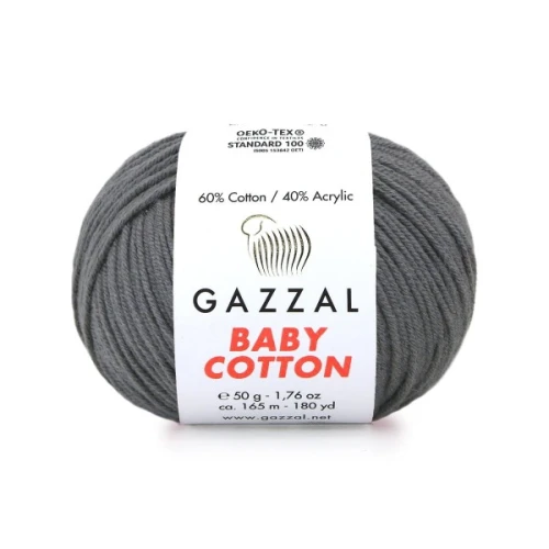 Włóczka Gazzal Baby Cotton 3450 stalowy