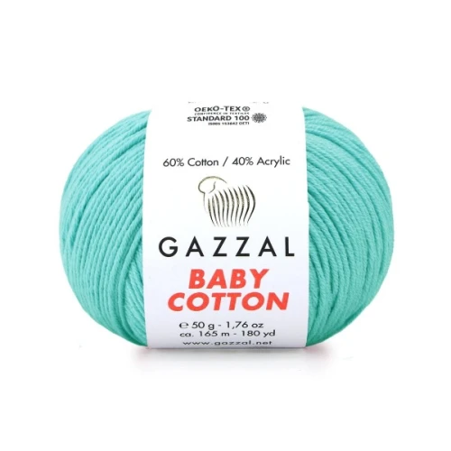 Włóczka Gazzal Baby Cotton 3452 lazur