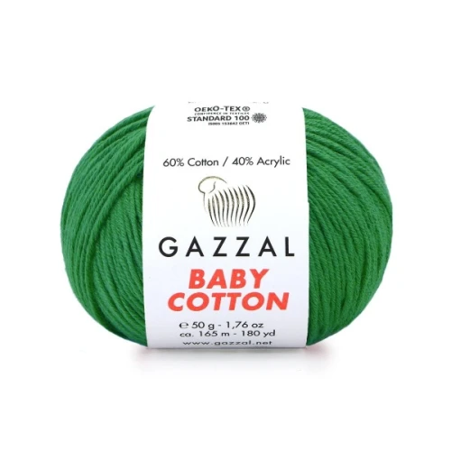 Włóczka Gazzal Baby Cotton 3456 trawa