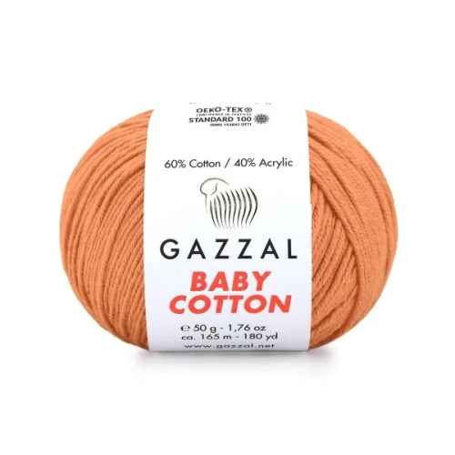 Włóczka Gazzal Baby Cotton 3465 brudny łosoś