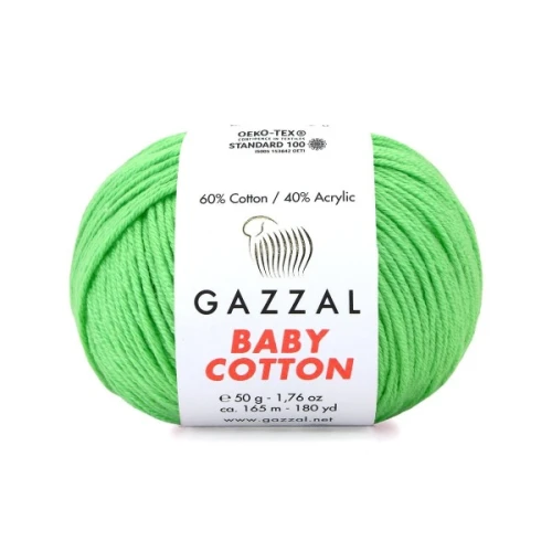 Włóczka Gazzal Baby Cotton 3466 seledyn