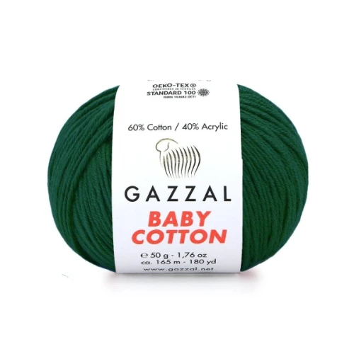 Włóczka Gazzal Baby Cotton 3467 butelkowy