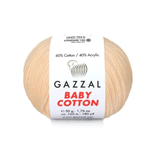 Włóczka Gazzal Baby Cotton 3469 brzoskwinia