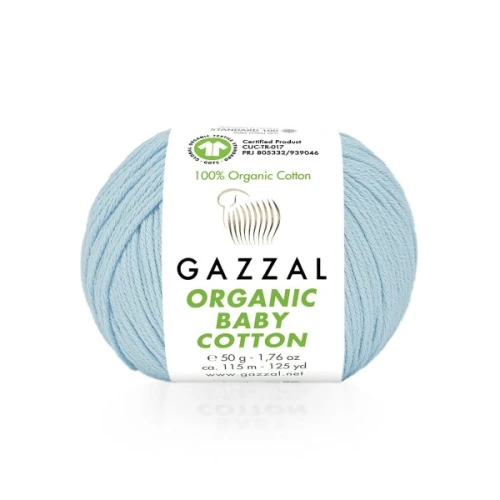 Włóczka Gazzal Organic Baby Cotton 423 błękit