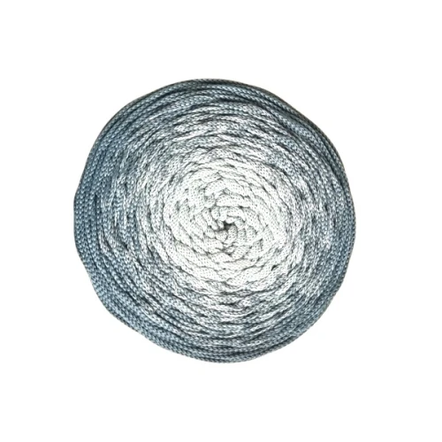 Sznurek poliestrowy płaski OMBRE 5 mm, 250m POM101 mięta/szałwia
