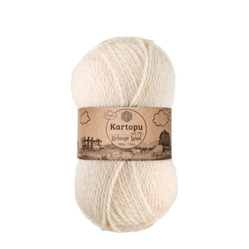 Włóczka Kartopu Melange Wool  025 wanilia
