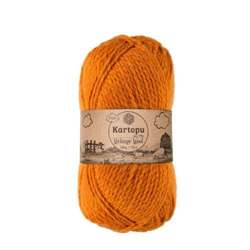 Włóczka Kartopu Melange Wool  1854 miodowy