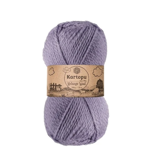 Włóczka Kartopu Melange Wool 711 wrzosowy, wełna z akrylem, akrylowa, akryl