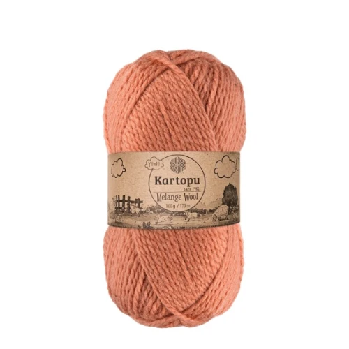 Włóczka Kartopu Melange Wool  784 morela