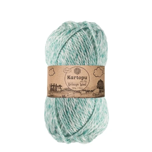 Włóczka Kartopu Melange Wool  9000 turkus melanż