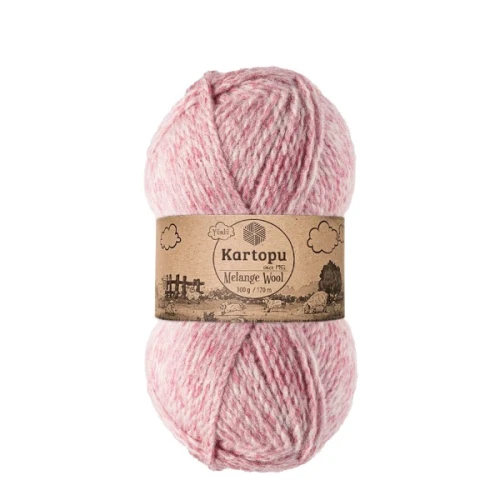 Włóczka Kartopu Melange Wool  9004 róż melanż