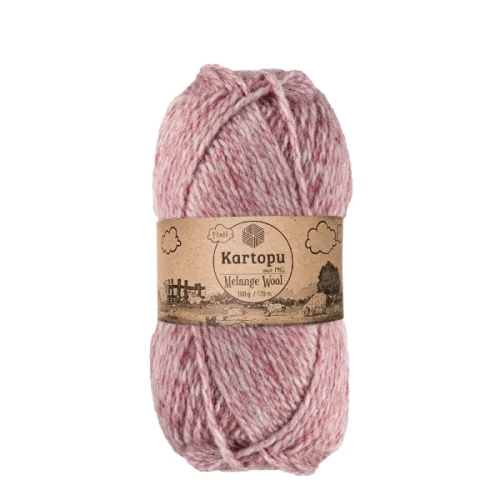 Włóczka Kartopu Melange Wool  9005 malinowy melanż