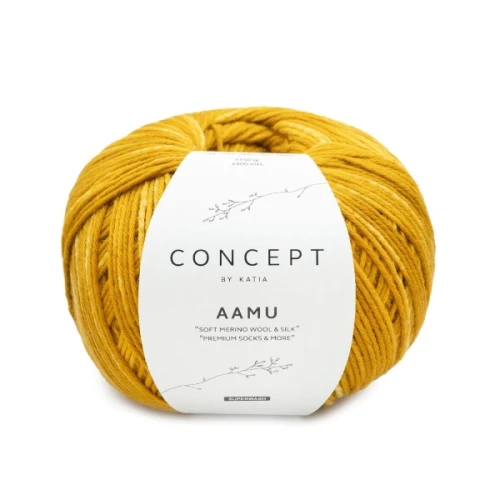 yarn-wool-aamusocks-knit-merino-superwash-polyamide-silk-mustard-autumn-winter-katia-302-fhd.jpg Włóczka Katia Concept Aamu 302 musztarda