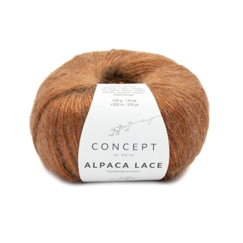 Włóczka Katia Concept Alpaca Lace 64 brązowy, alpaka, wiskoza, lato