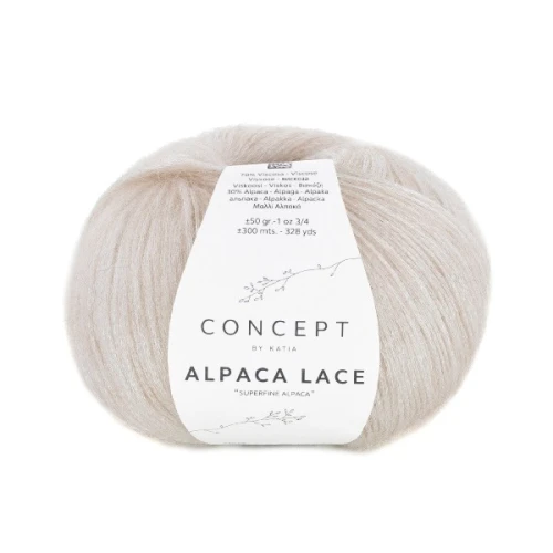 Włóczka Katia Concept Alpaca Lace 82 pudrowy alpaka, wiskoza, jesień, zima