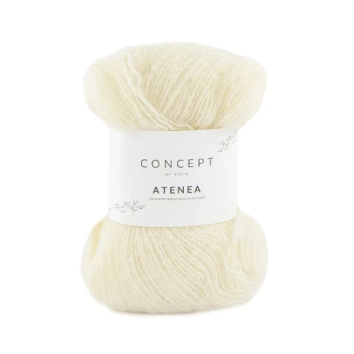 Włóczka Katia Concept Atenea 80 ecru bawełna, kaszmir, merino, chmurkowa, chmurka, piórkowa