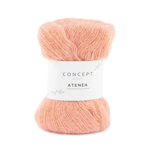 Włóczka Katia Concept Atenea 82 jasny łosoś bawełna, kaszmir, merino, chmurkowa, chmurka, piórkowa