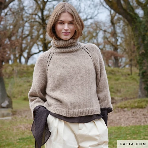 Włóczka Katia cotton merino solids, jesień, zima, sweter...jpg