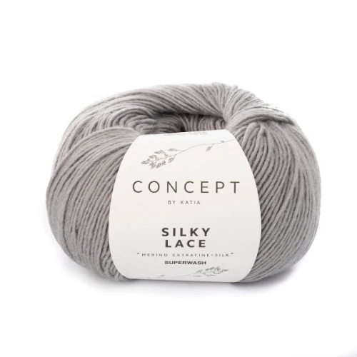 Włóczka Katia Concept Silky Lace 153 perłowy szary