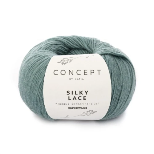 Włóczka Katia Concept Silky Lace 170 zielona mięta