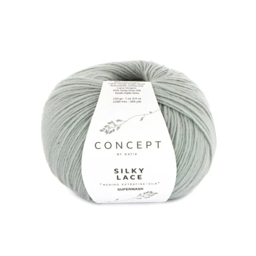 Włóczka Katia Concept Silky Lace 187 płowa zieleń