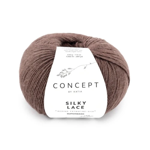 Włóczka Katia Concept Silky Lace 192 czekoladowy brąz