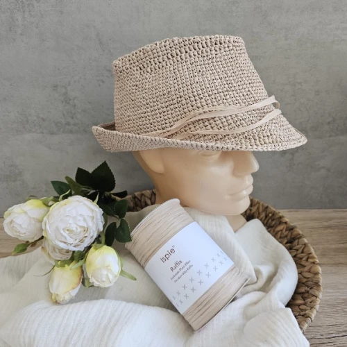 Wzór na kapelusz FEDORA od Calu Art Rafia Ispie 186A White Oak