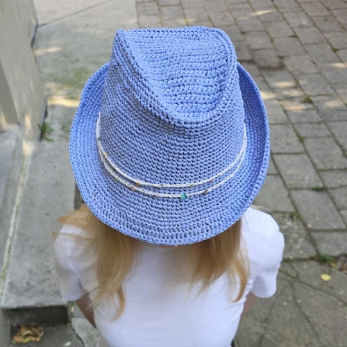 Wzór na kapelusz FEDORA od Calu Art Rafia Ispie