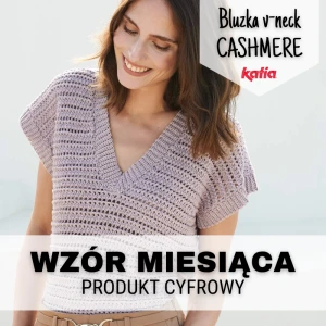 Wzór na sweterv-neck CASHMERE od Katia /PRODUKT CYFROWY/