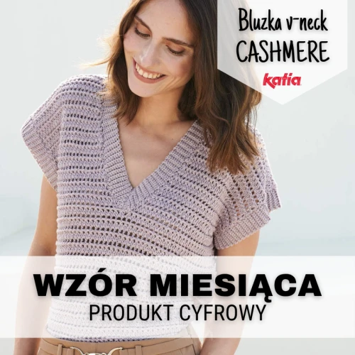 wzór na bluzkę v-neck Katia Cotton-Cashmere