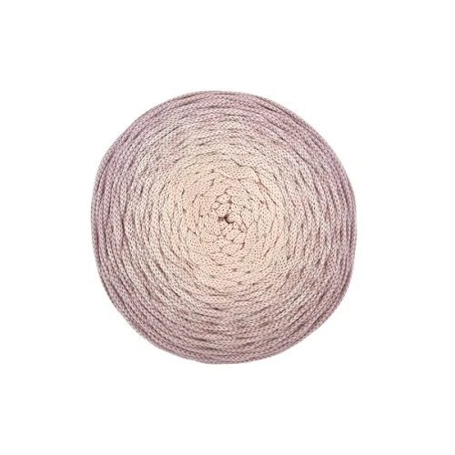 Sznurek poliestrowy płaski OMBRE 5 mm, 250m POM108 nude/brudny róż