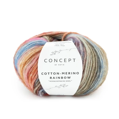 Włóczka Katia Concept Cotton - Merino Rainbow 501