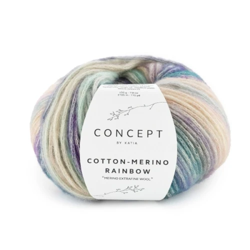 Włóczka Katia Concept Cotton - Merino Rainbow 502