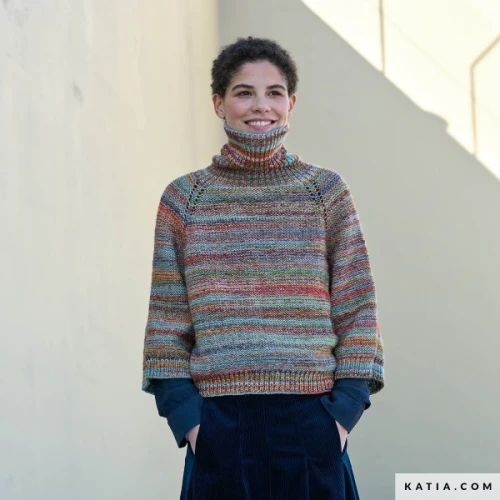 Włóczka Katia Cotton Merino Rainbow, bawełna, merino, z bawełną, na sweter, jesień, zima