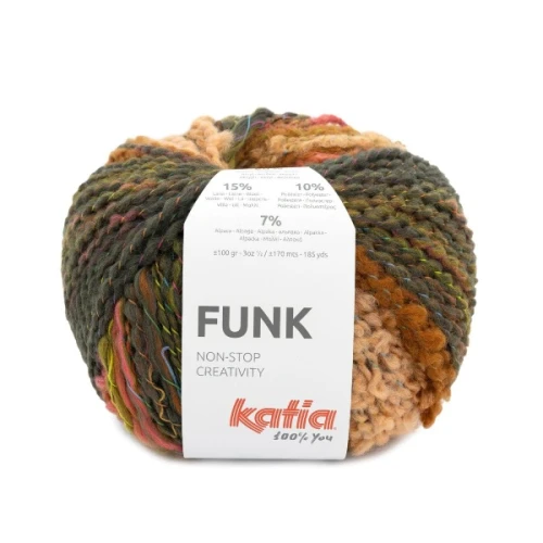 yarn-wool-funk-knit-acrylic-wool-recycled-polyester-alpaca-green-fuchsia-brown-autumn-winter-katia-73-fhd.jpg  Włóczka Katia Funk 73 zielony/fuksja/brązowy wełna, akryl, poliester, fantazyjna, strukturalna, na wstawki, ozdobna, sweter, jesień, zima