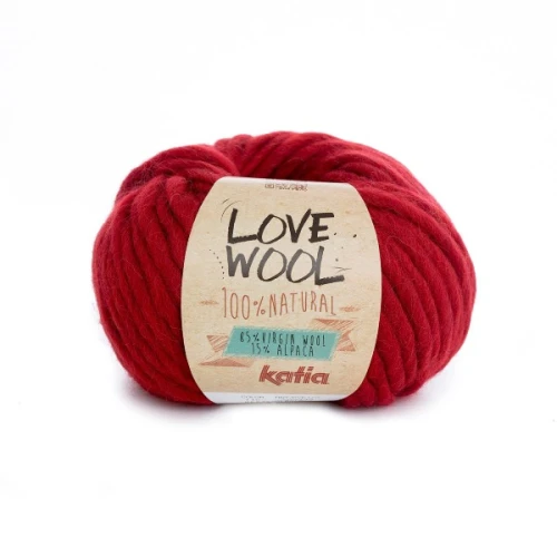 Włóczka Katia LOVE WOOL 115 czerwony