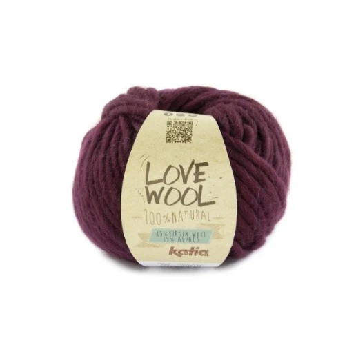 Włóczka Katia LOVE WOOL 129 oberżyna