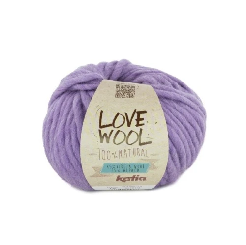 Włóczka Katia LOVE WOOL 132 lawenda