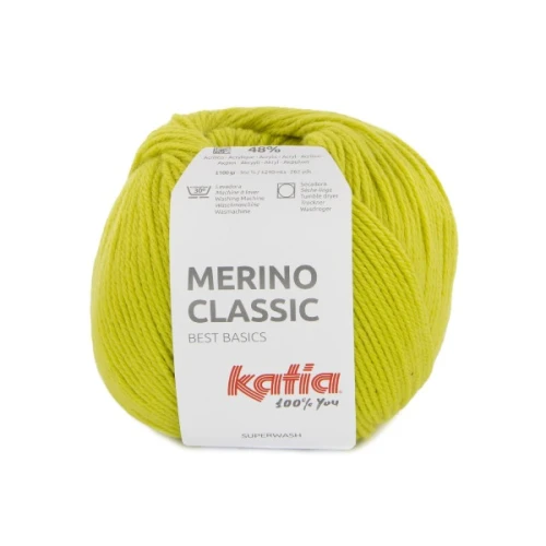 Włóczka Katia Merino Classic 100 limonka